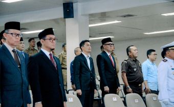 Bawaslu Lampung Hadiri Pengucapan Sumpah Pimpinan DPRD Provinsi Lampung Masa Jabatan 2024-2029