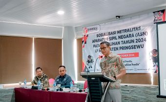 Samakan Persepsi, Bawaslu Gelar Kegiatan Sosialisasi Netralitas ASN Di Pringsewu