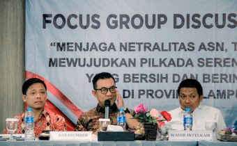 Bawaslu Lampung Hadiri FGD Bahas Netralitas ASN, TNI/POLRI untuk Sukseskan Pilkada Serentak 2024