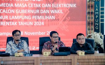 Bawaslu Lampung Hadiri Rapat Koordinasi Persiapan Iklan Kampanye Pasangan Calon Gubernur