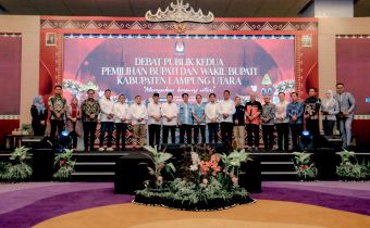 Hadiri Debat Publik Calon Bupati dan Wakil Bupati Lampung Utara, Bawaslu Lampung Ajak Masyarakat Menggunakan Hak Pilihnya