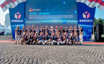 Bawaslu Lampung Hadiri Apel Siaga Pengawasan Tahapan Masa Tenang, Pemungutan, Dan Penghitungan Suara pada Pemilihan 2024