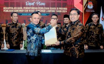 Bawaslu Lampung Awasi Melekat Rapat Pleno Rekapitulasi Suara Pilgub 2024