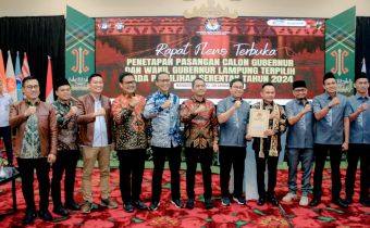 Bawaslu Lampung Hadiri Rapat Pleno Terbuka Penetapan Pasangan Calon Gubernur Dan Wakil Gubernur Provinsi Lampung