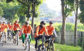 Gelar Gowes Bareng Jaga Pemilu, Bawaslu Lampung Sampaikan Pesan Penting Kepada Masyarakat